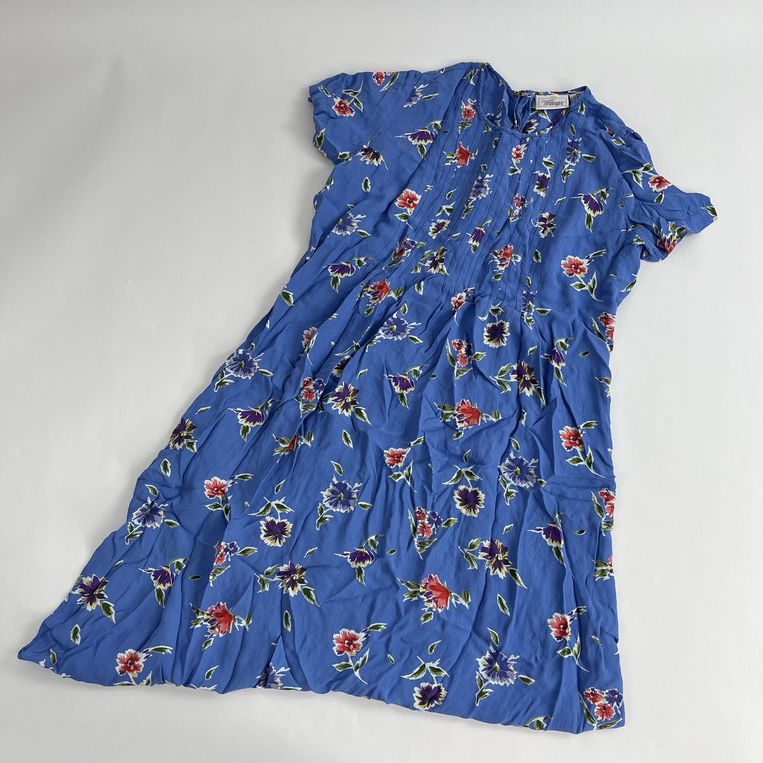 blue flower day dress