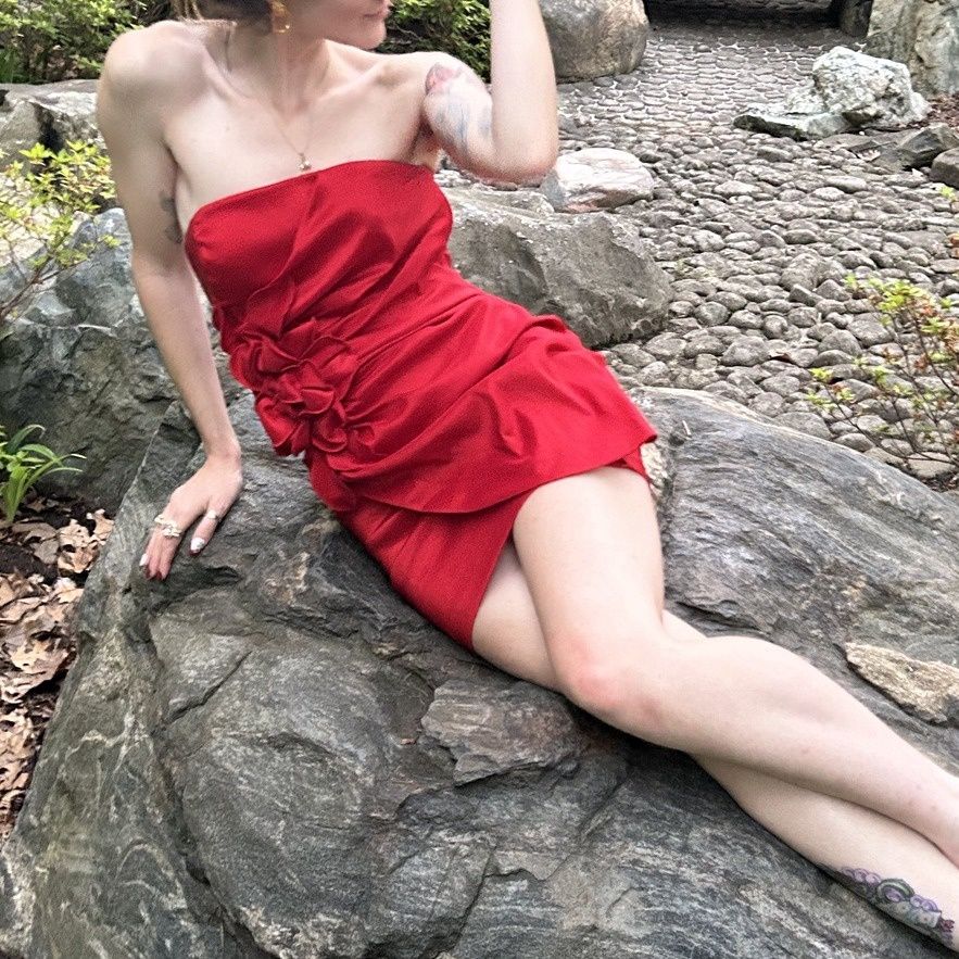 Red Rose Cocktail Dress