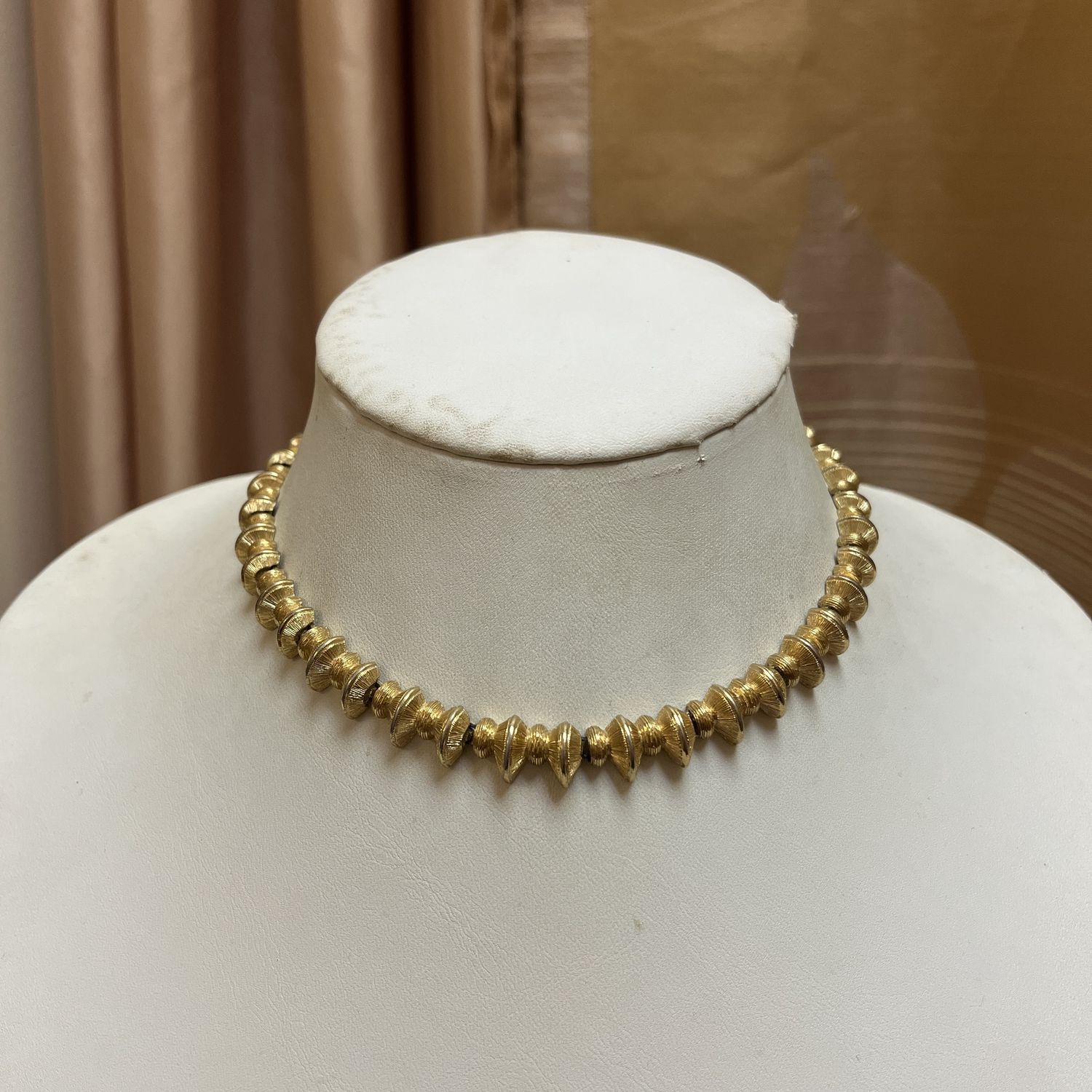 Monet Gold Tone Choker Necklace