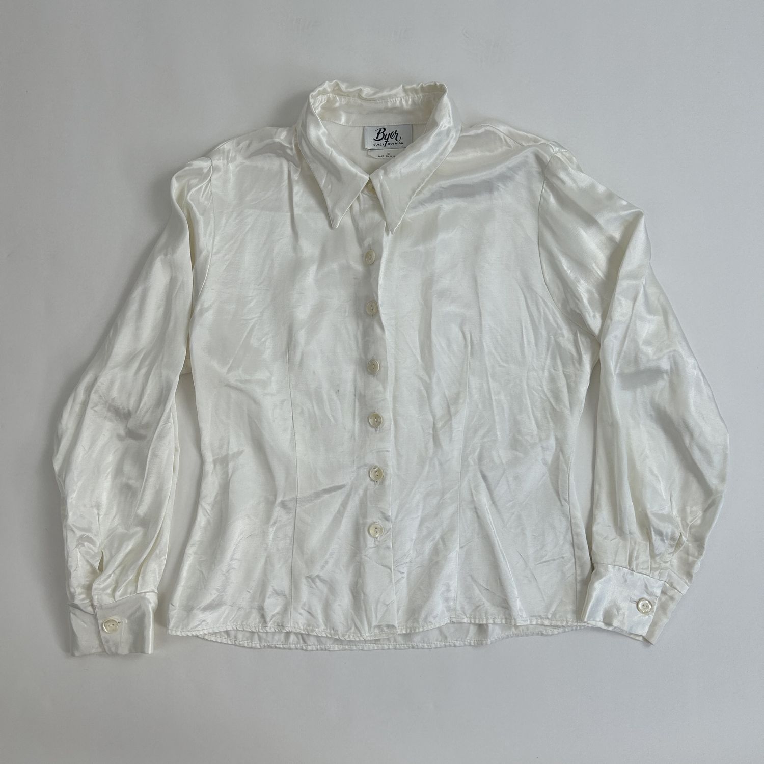 White Satin Blouse