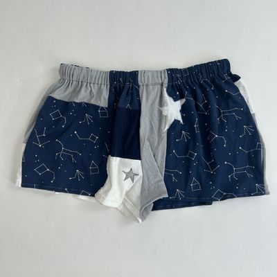 patchwork constellation shorts