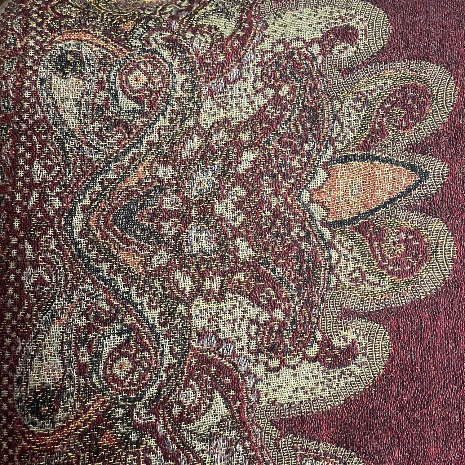 Maroon Paisley Scarf