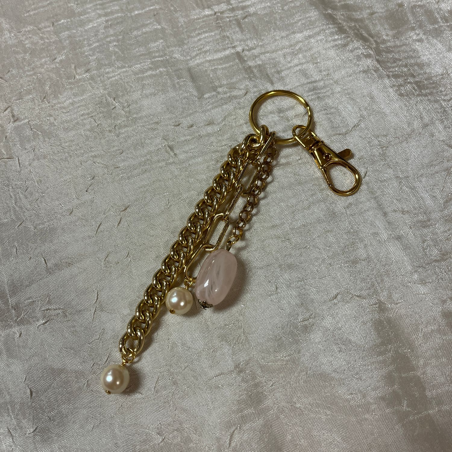 Pink Stone Keychain