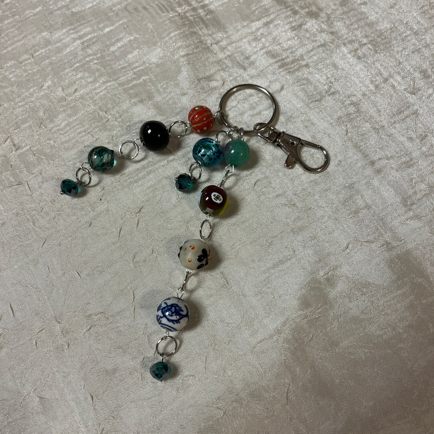Vibrant Bead Keychain