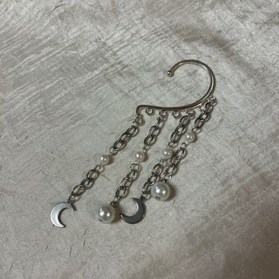 Moon and Pearl Ear cuff