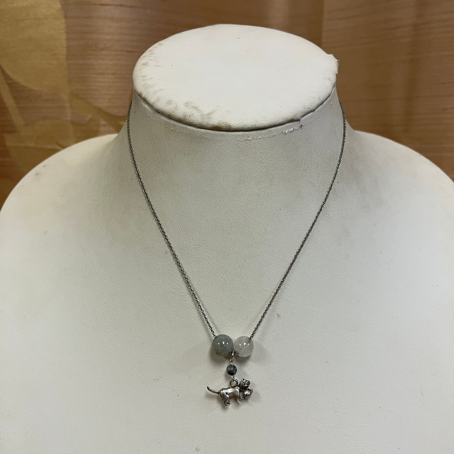Cat and Beads Necklace