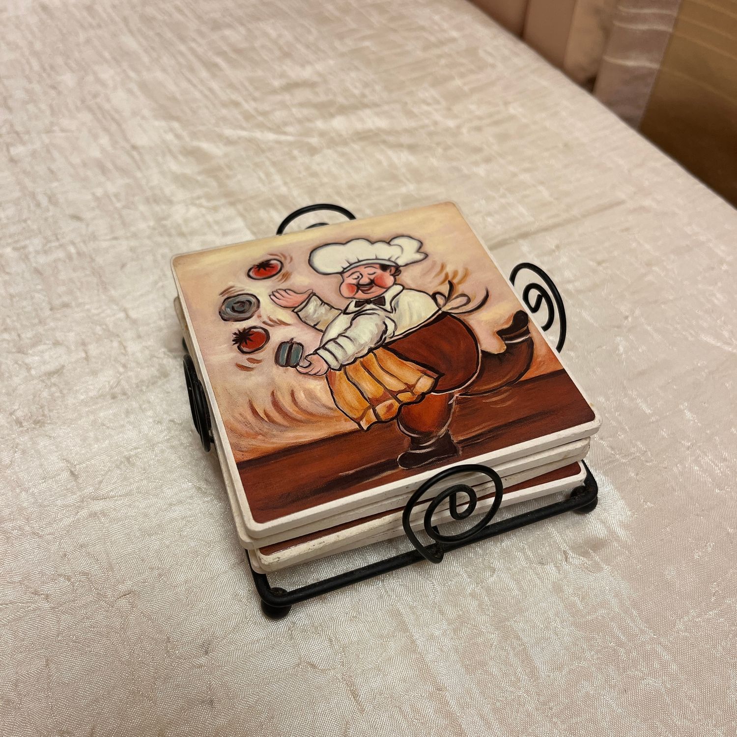 Juggling Pasta Chef Coasters