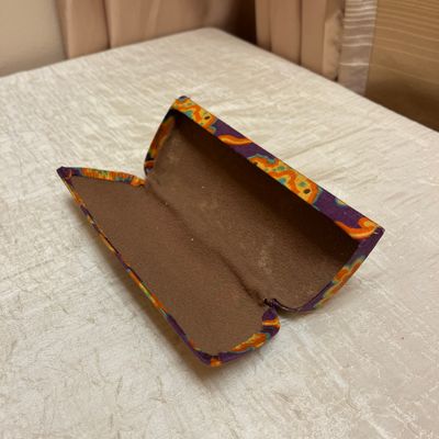 Purple with Orange Glasses Case