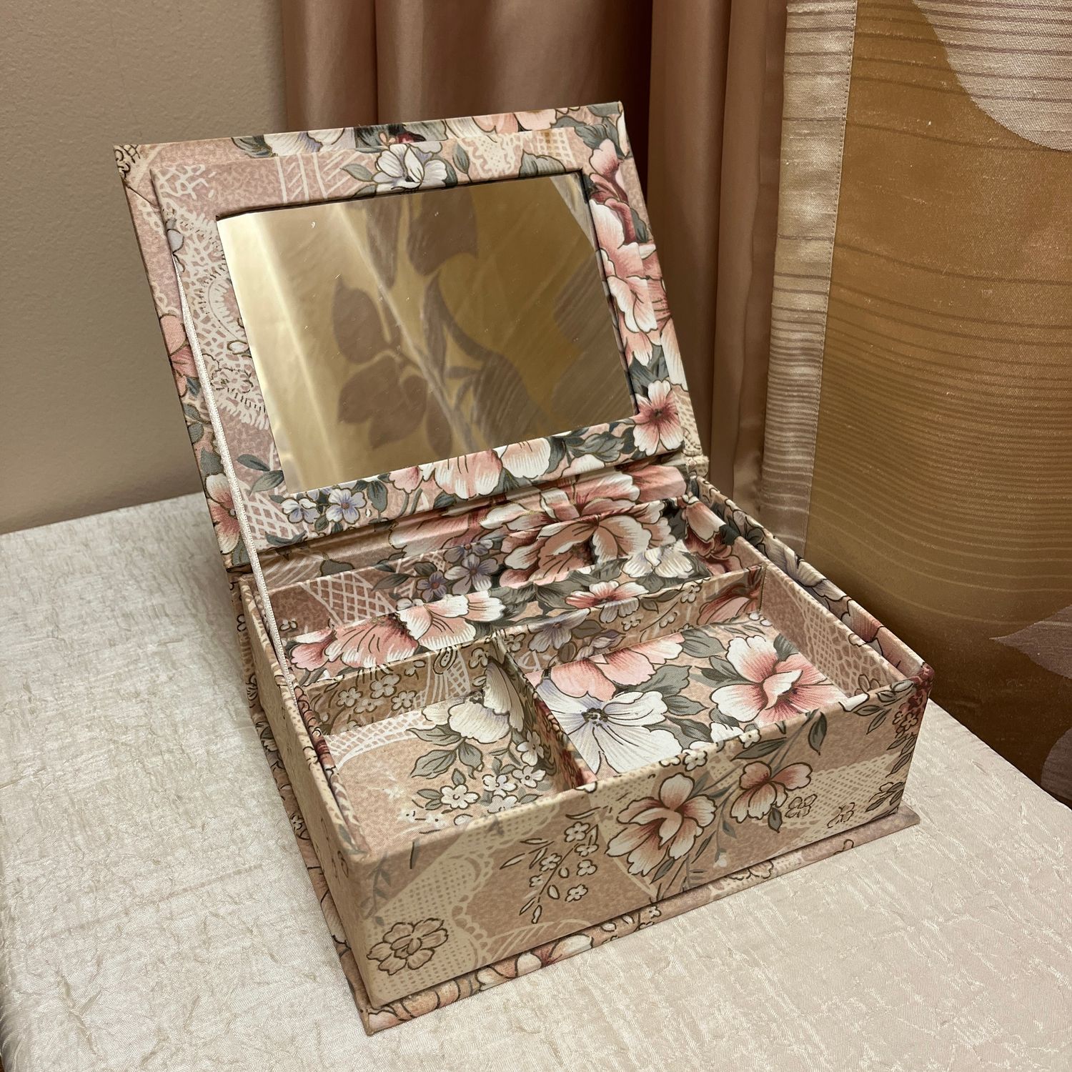 Floral Fabric Jewelry Box