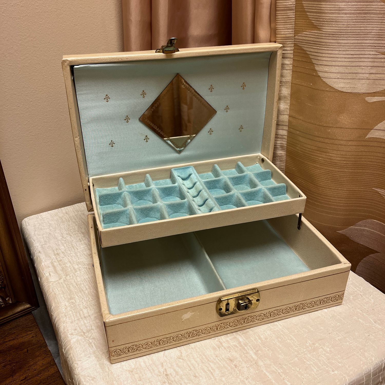 Blue Velvet Jewelry Box