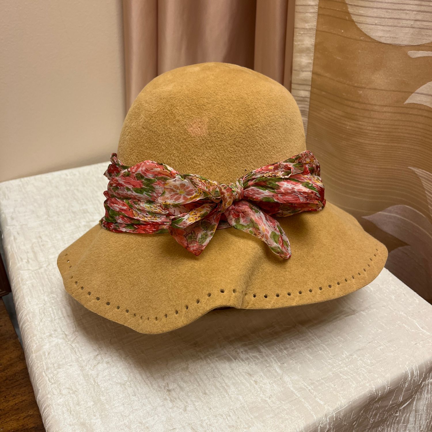 Suede Bow Hat
