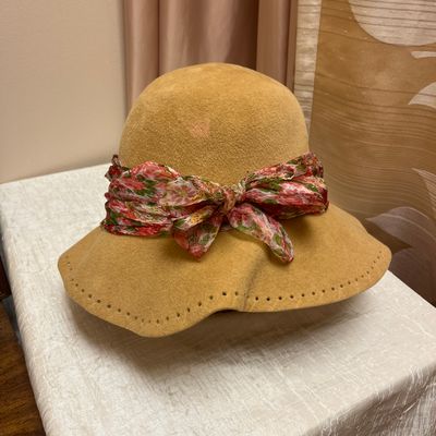 Suede Bow Hat