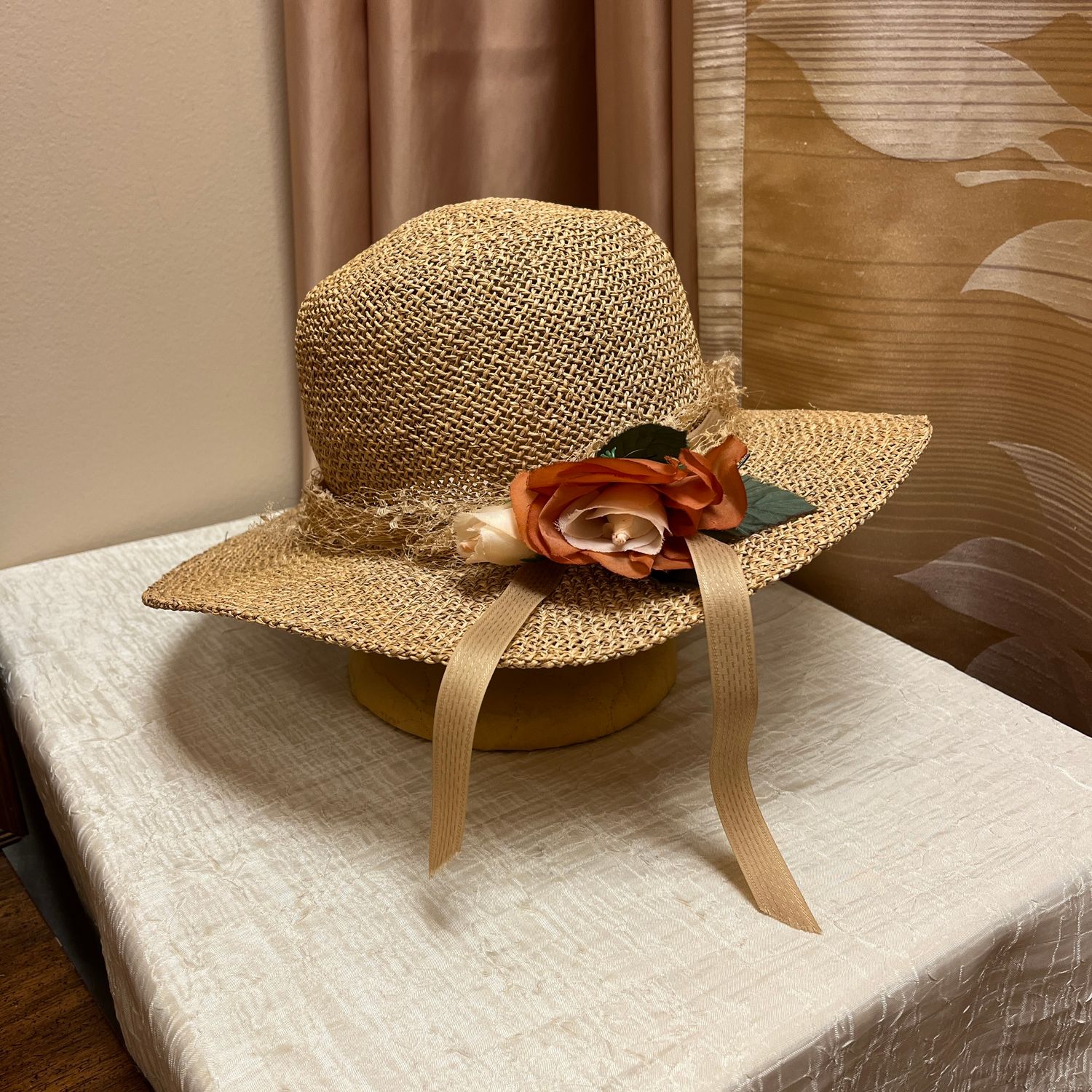 Woven Flower Straw Hat