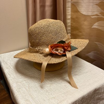 Woven Flower Straw Hat