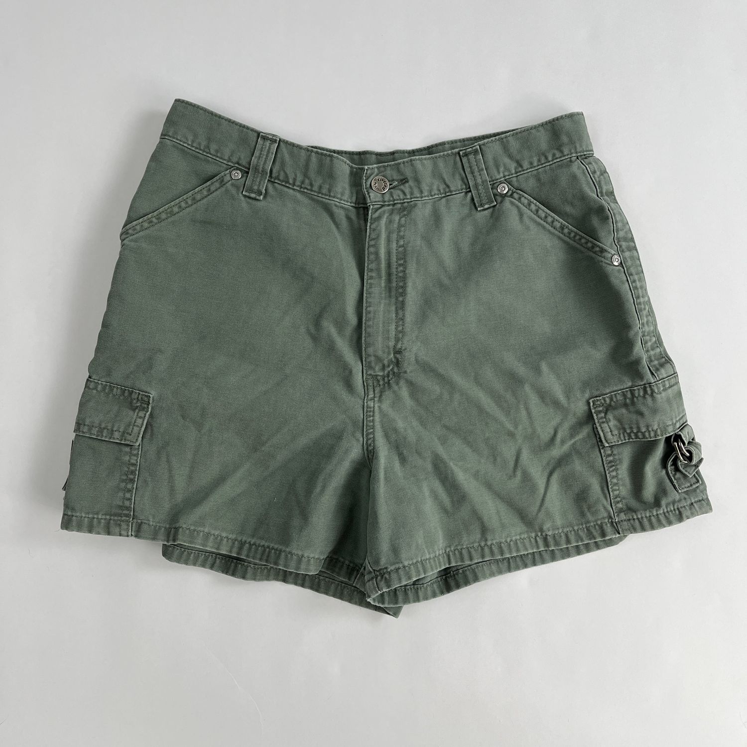 Green Pocket Buckle Shorts