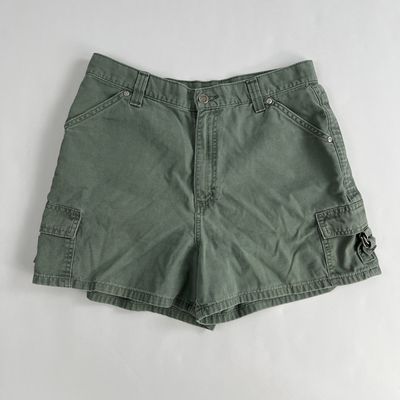 Green Pocket Buckle Shorts