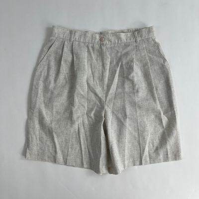 Pleated Linen Shorts