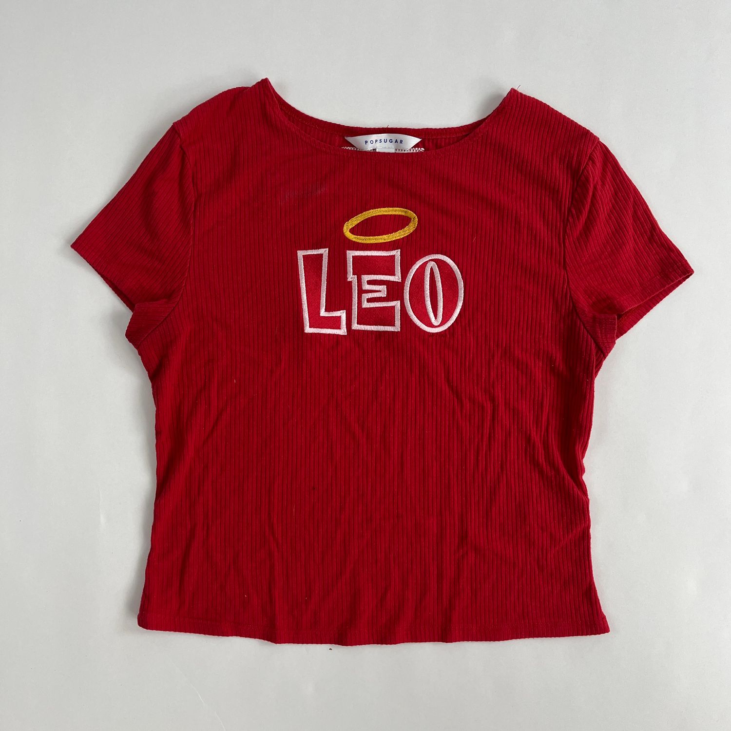 Leo Bratz Embroidery, Style: Red Tee