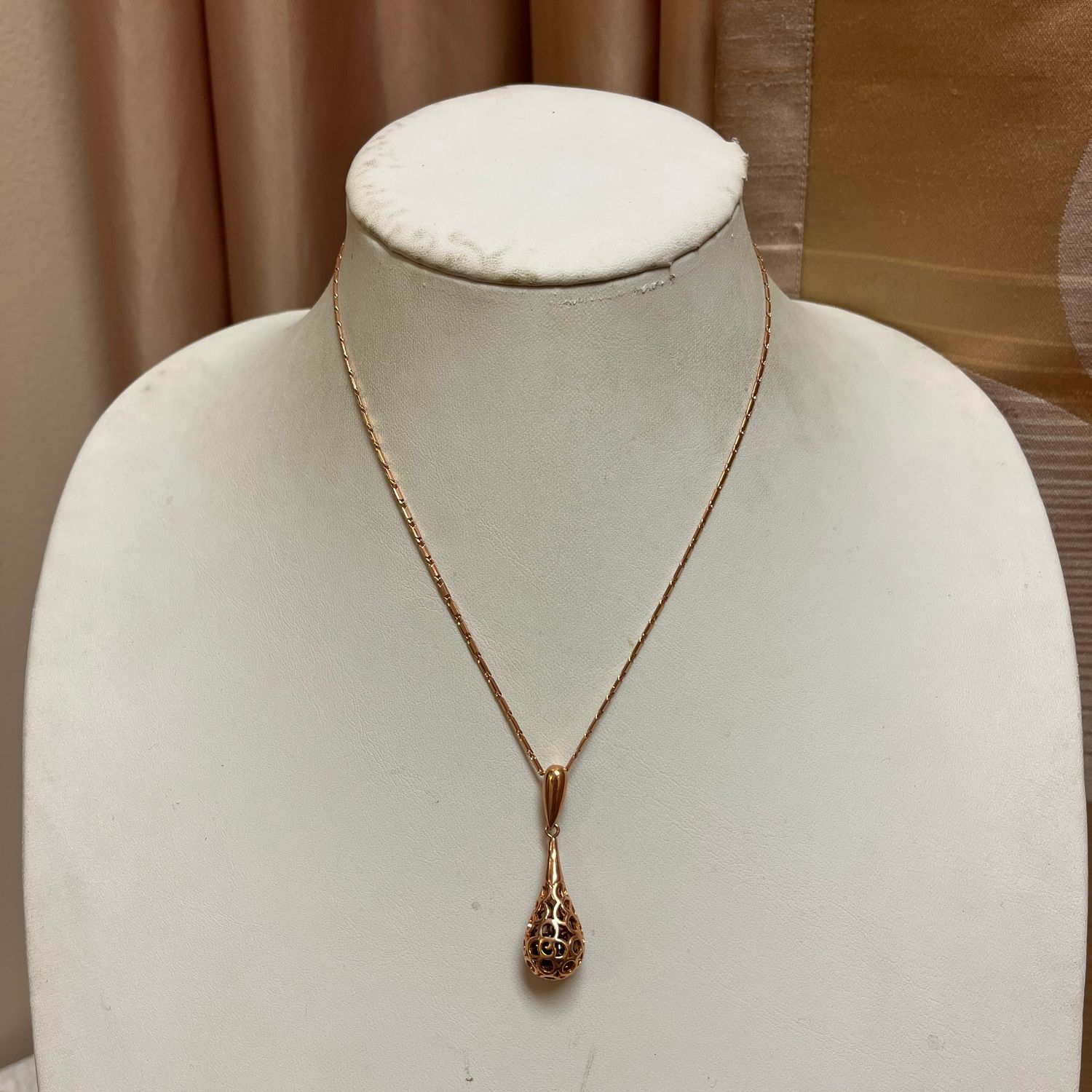 Rose Gold Ruby Necklace