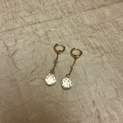 Golden Rain Drop Earrings