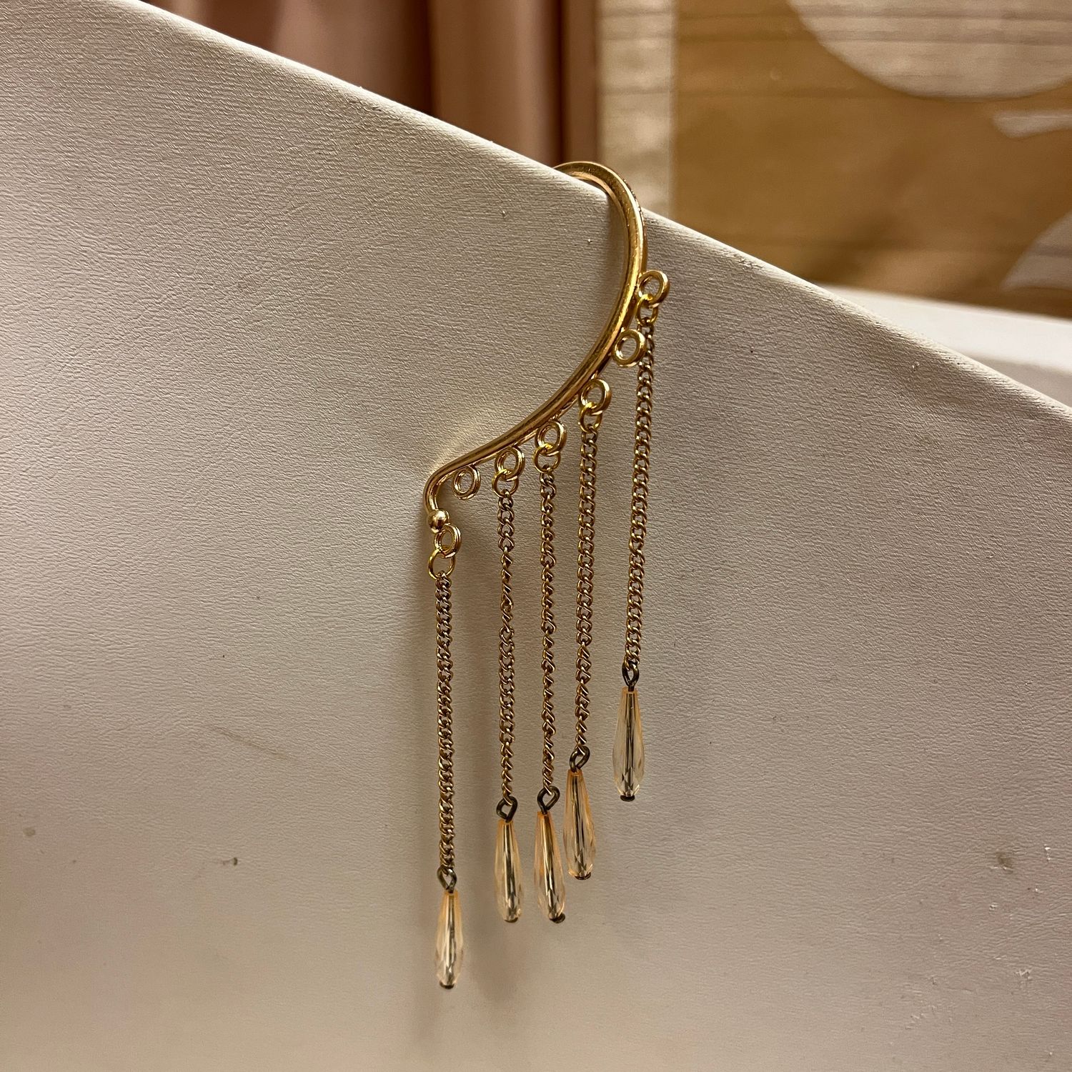 Orange Rain Ear Cuff