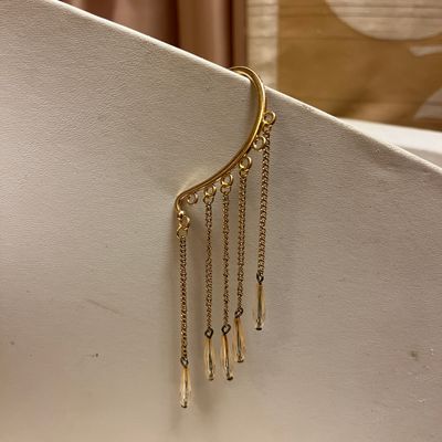 Orange Rain Ear Cuff