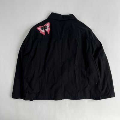 Butterfly Black Denim Jacket