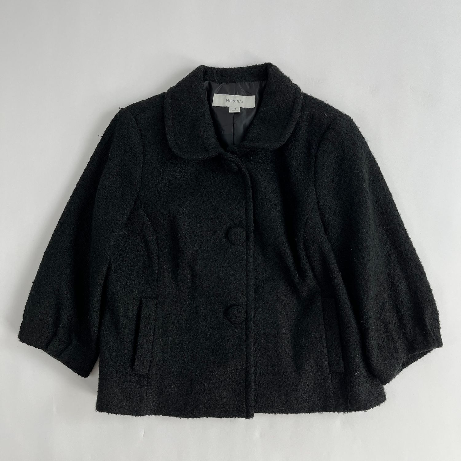 Black Fall Button Jacket