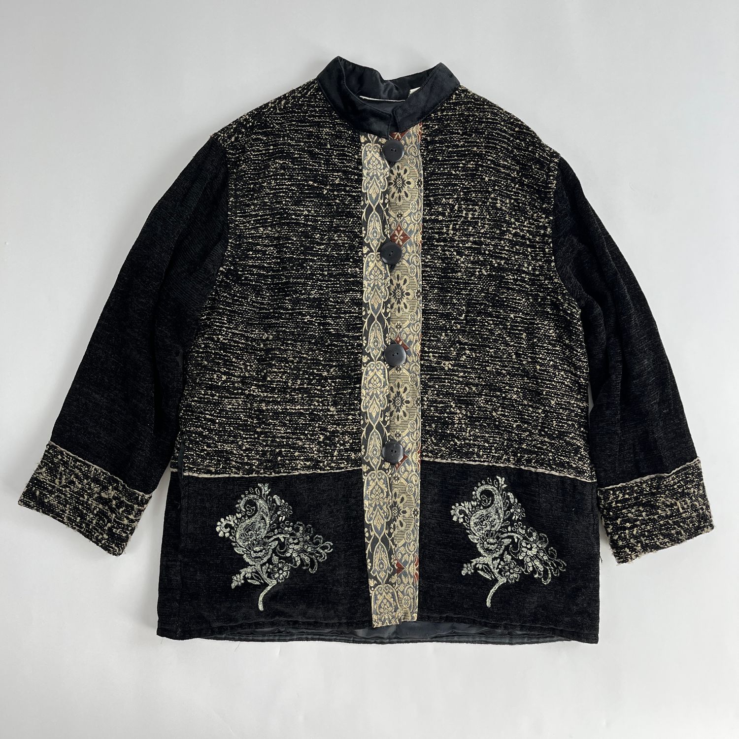 Mandrin Collar Tapestry Jacket
