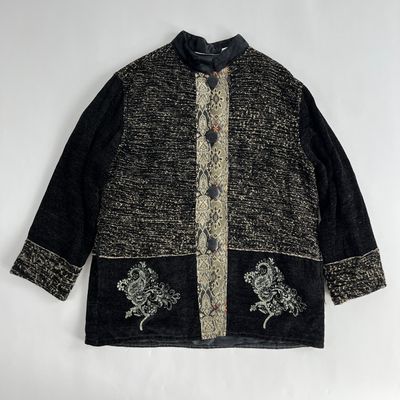 Mandrin Collar Tapestry Jacket