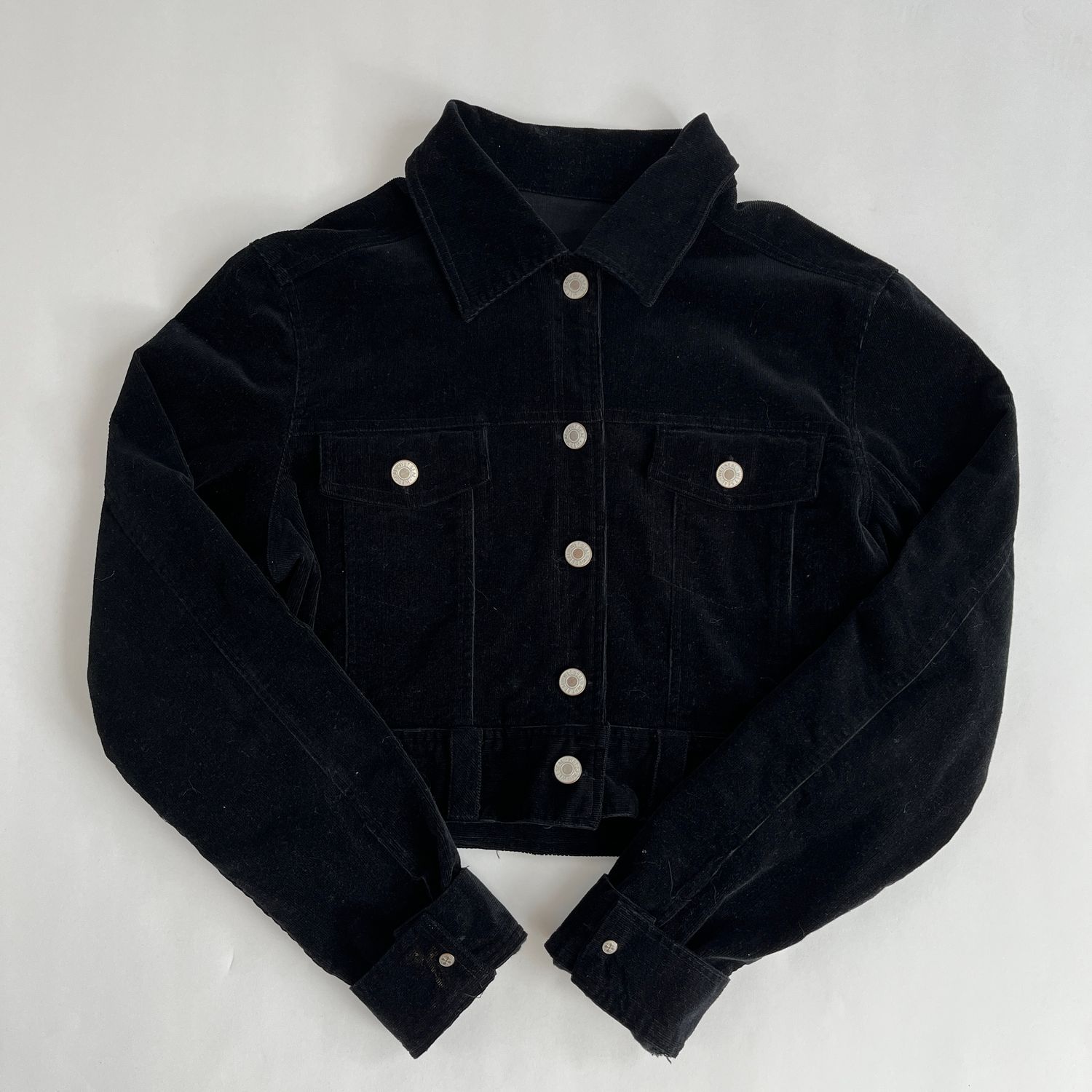 Black Cropped Velvet Jacket
