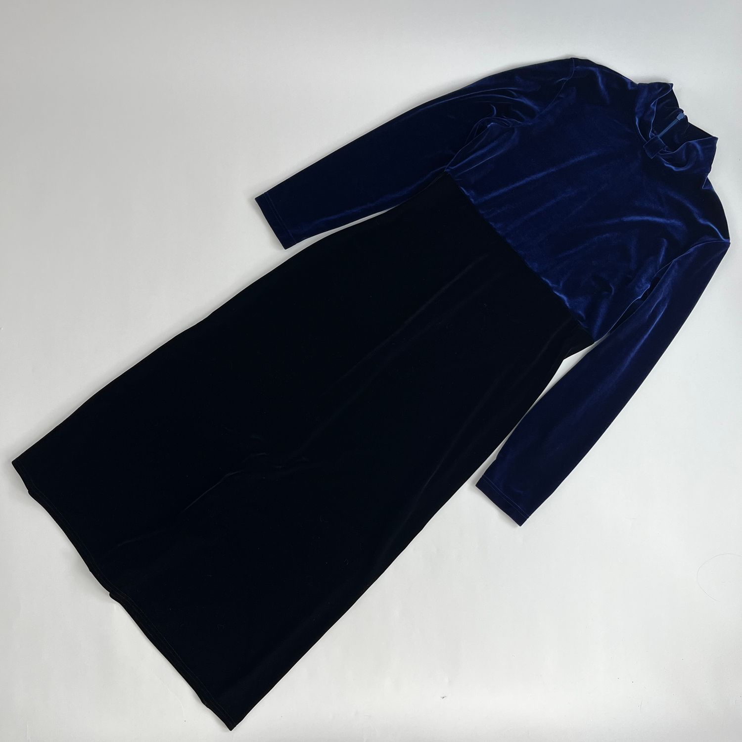 Blue/ Black Velvet Dress