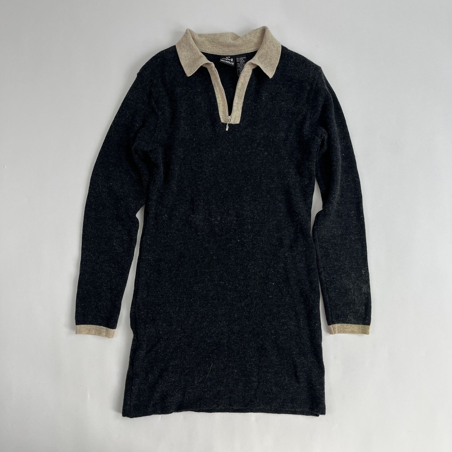 Wool Quarter Zip Dress