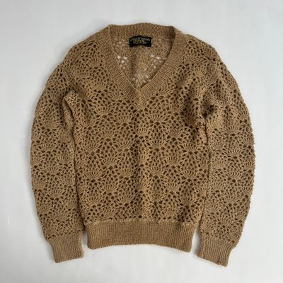 Brown Scallop Sweater
