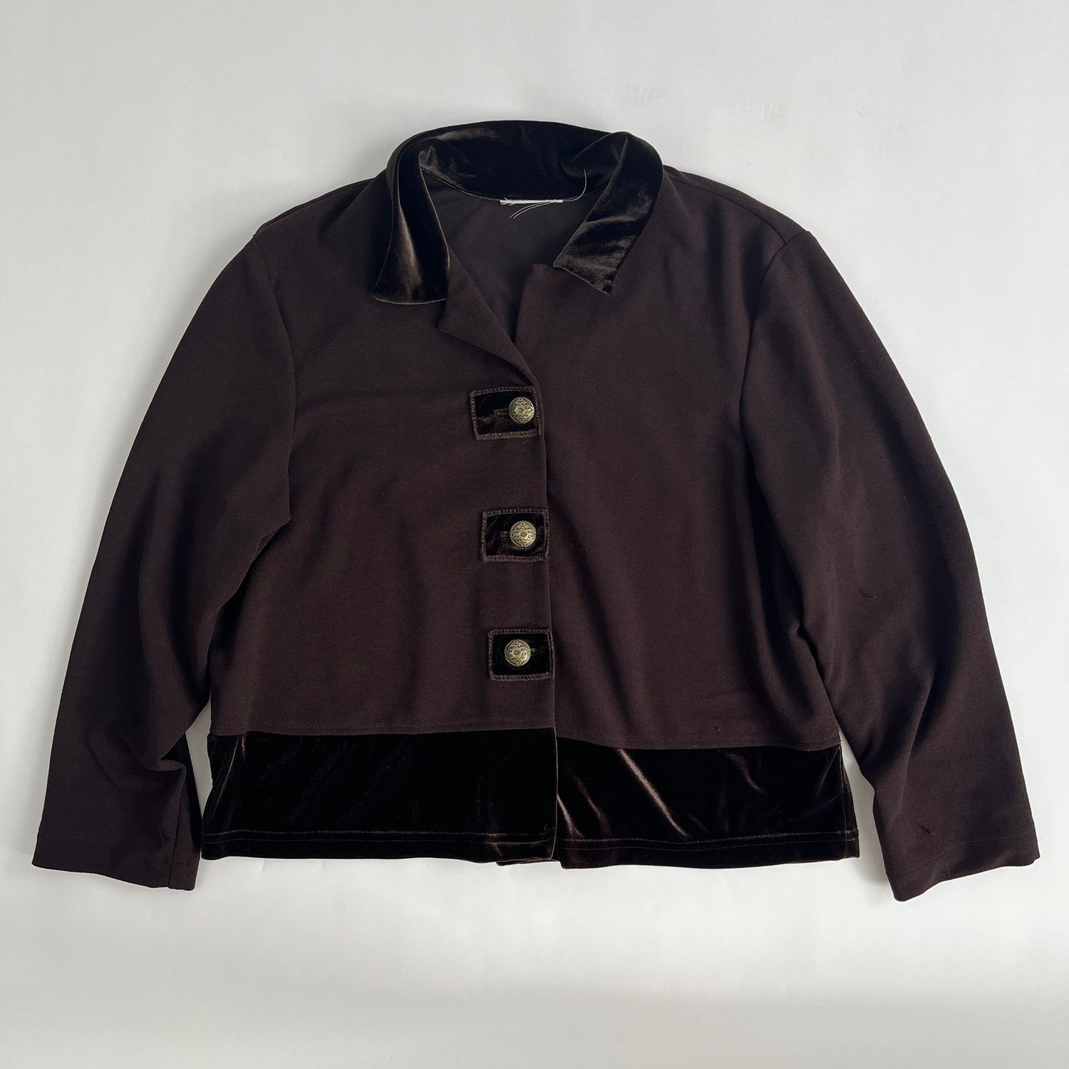 Brown Velvet Buttondown