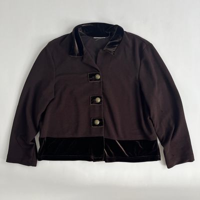 Brown Velvet Buttondown