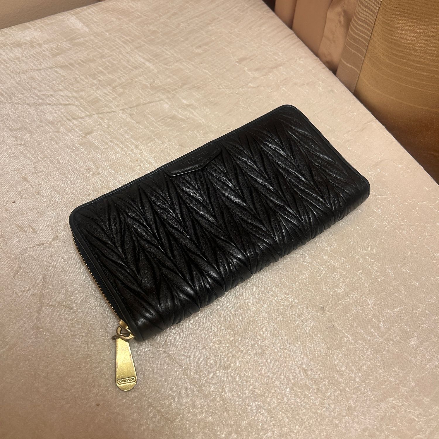 Black Textured Coach Wallet
