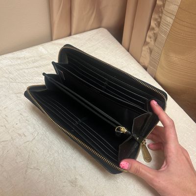 Black Textured Coach Wallet