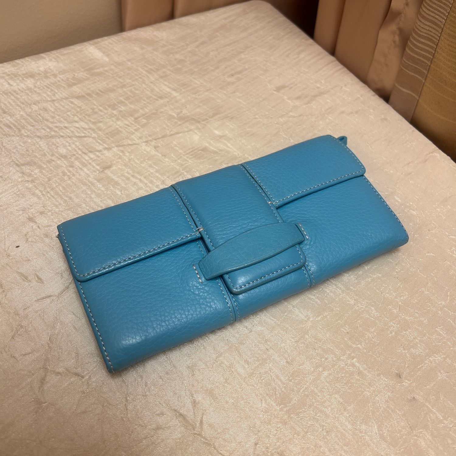Blue Leather Wallet