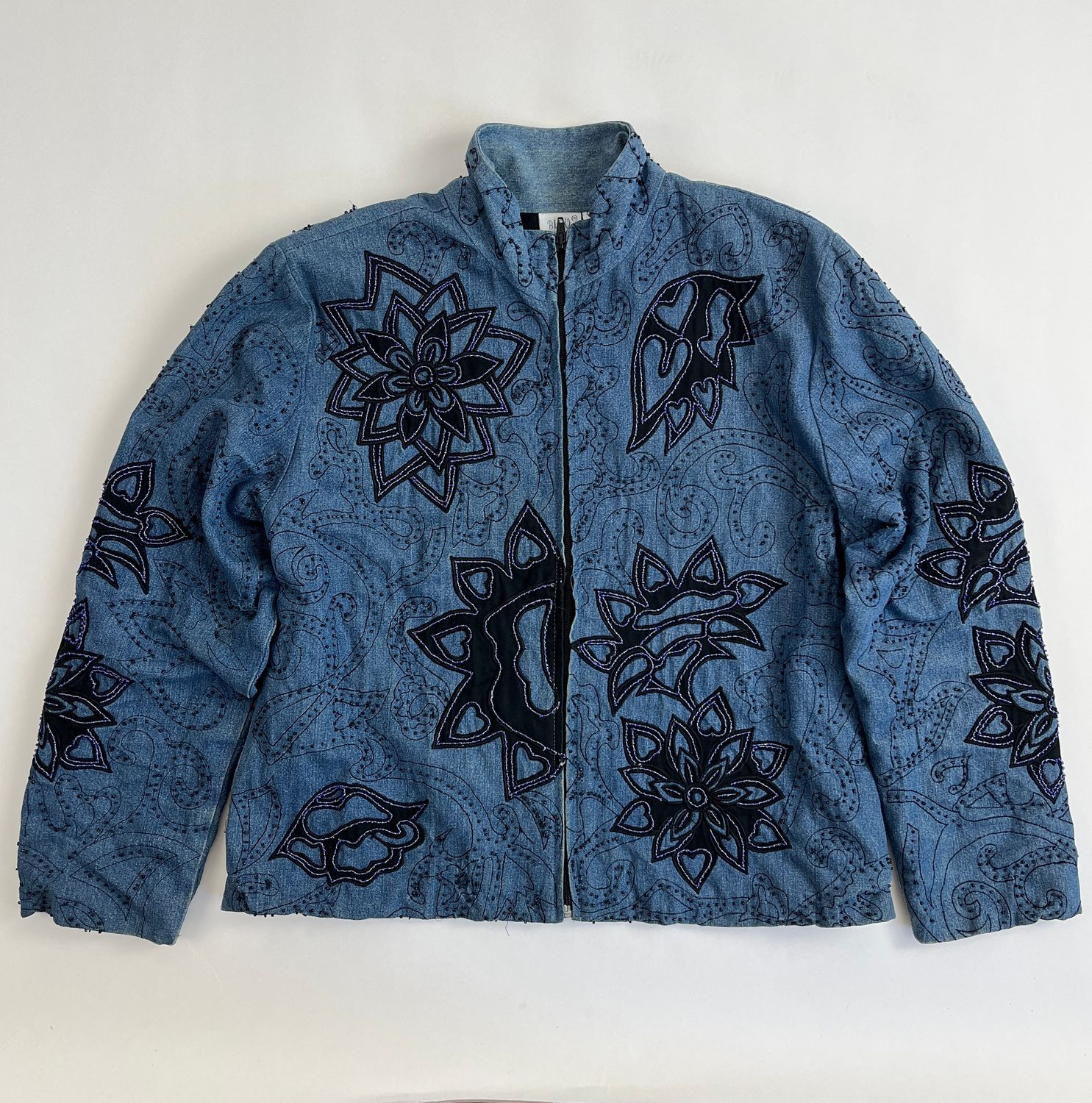 Denim Beaded Jacket