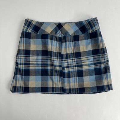 Blue Plaid Skirt