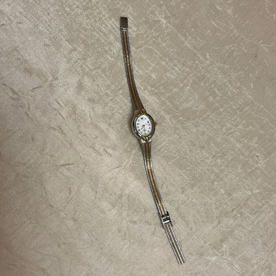 Gold Stripe Oval Watch