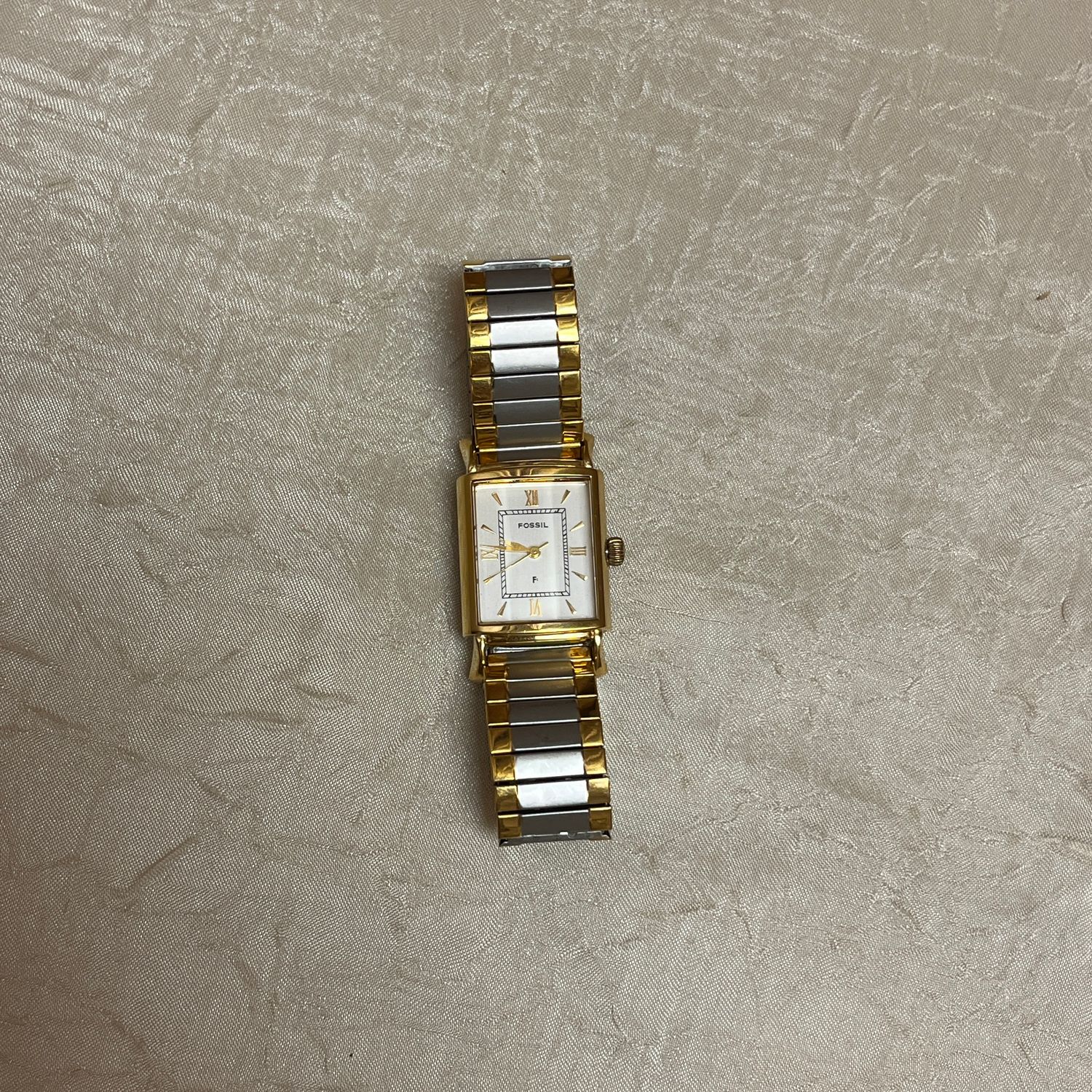 Silver Stripe Fossil Watch