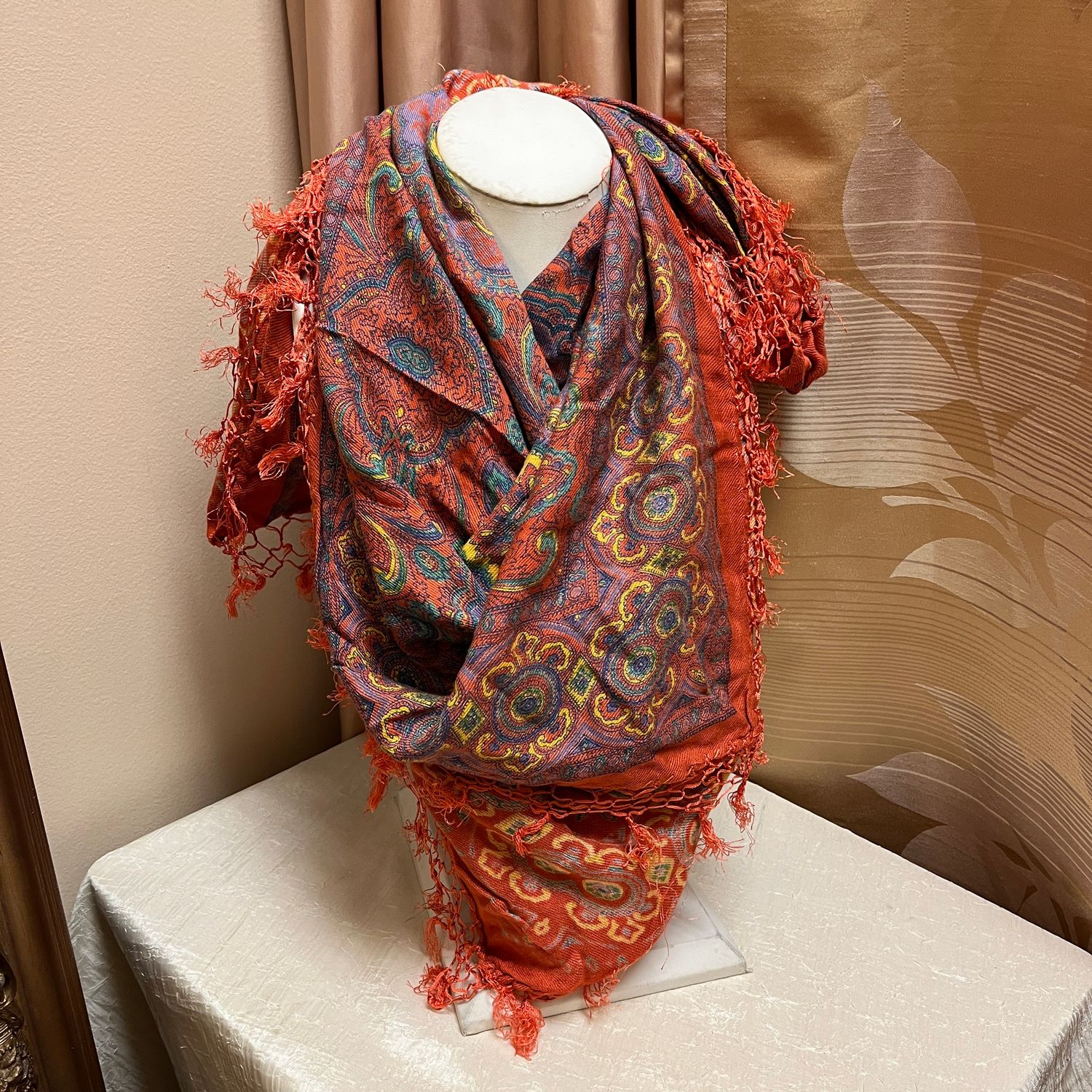 Red Paisley Scarf