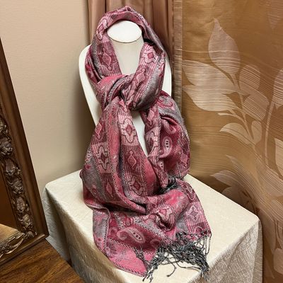 Pink Paisley Scarf