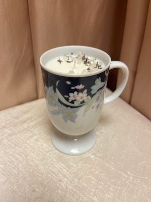 Blue Flower Candle