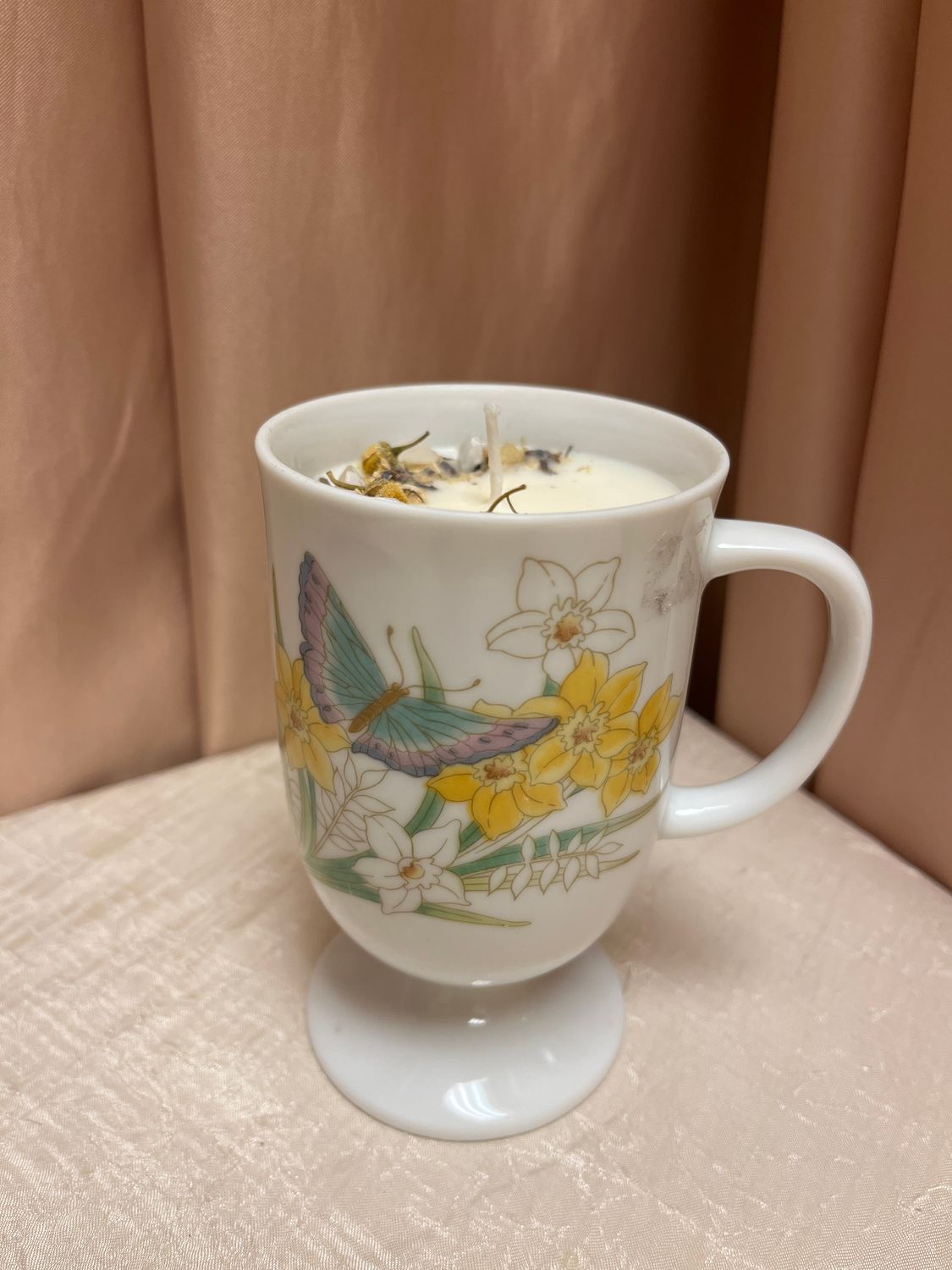 Yellow Butterfly Candle