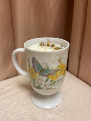 Yellow Butterfly Candle