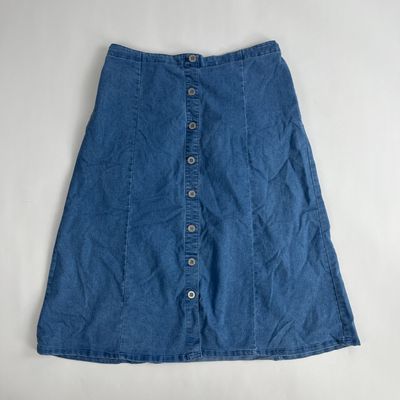 Denim Button Skirt