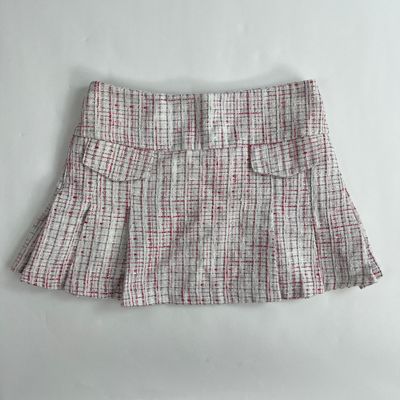 Pink Plaid Skirt